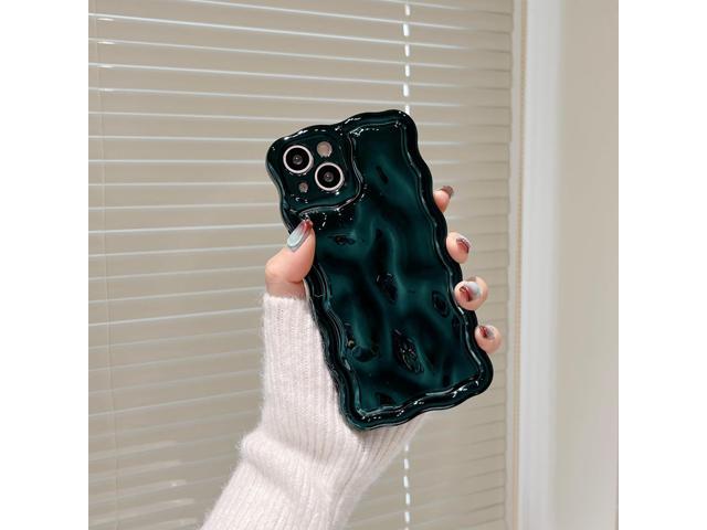 Case for iPhone 13,3D Meteorite Bubble Pattern Electroplate Plating Glitter Curly Wavy Frame Glossy Case,Soft TPU Shockproof Case for iPhone 13...
