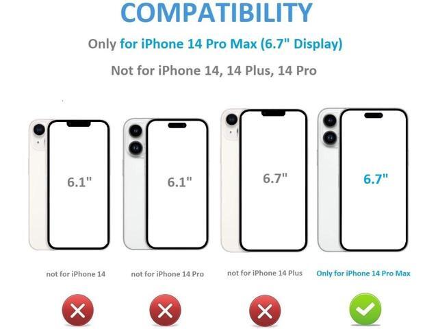 Compatible with iPhone 14 Pro Max Wallet Case with Card Holder, PU Leather Kickstand Card Slots Case, Double Magnetic Clasp and Durable Shockproof...
