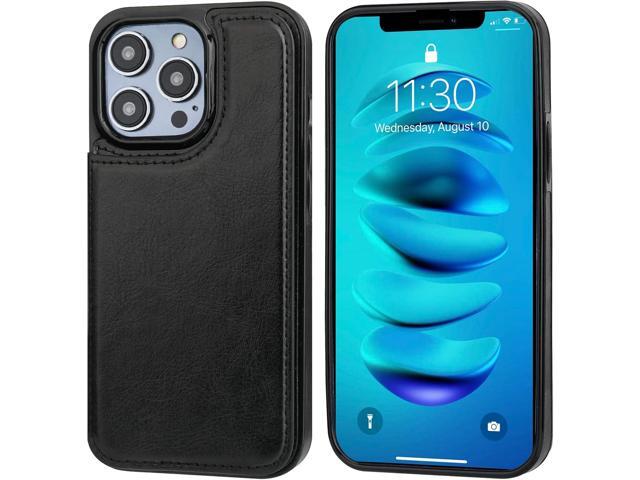 Compatible with iPhone 14 Pro Max Wallet Case with Card Holder, PU Leather Kickstand Card Slots Case, Double Magnetic Clasp and Durable Shockproof...