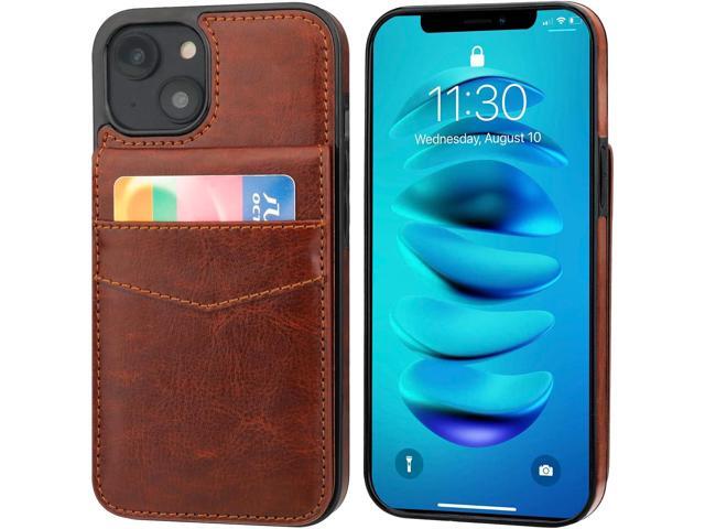 KIHUWEY Compatible with iPhone 14 Case Wallet with Credit Card Holder, Flip Premium Leather Magnetic Clasp Kickstand Heavy Duty Protective Cover...