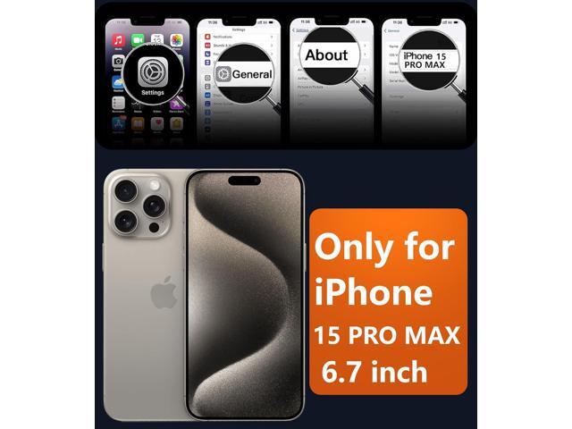 for iPhone 15 Pro-Max Case: Strong Magnetic Phone Case with Screen Protector Camera Protector Translucent Matte Slim Shockproof Military-Grade...