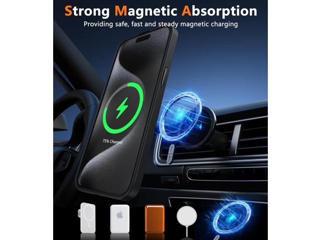 for iPhone 15 Pro-Max Case: Strong Magnetic Phone Case with Screen Protector Camera Protector Translucent Matte Slim Shockproof Military-Grade...