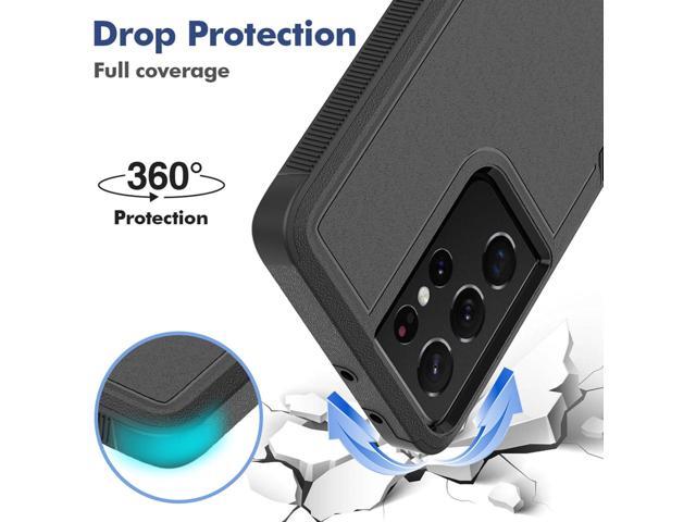 for Samsung Galaxy S24 Ultra Case: Dual Layer Protective Heavy Duty Cell Phone Cover Shockproof Rugged with Screen Protector - Military Protection...