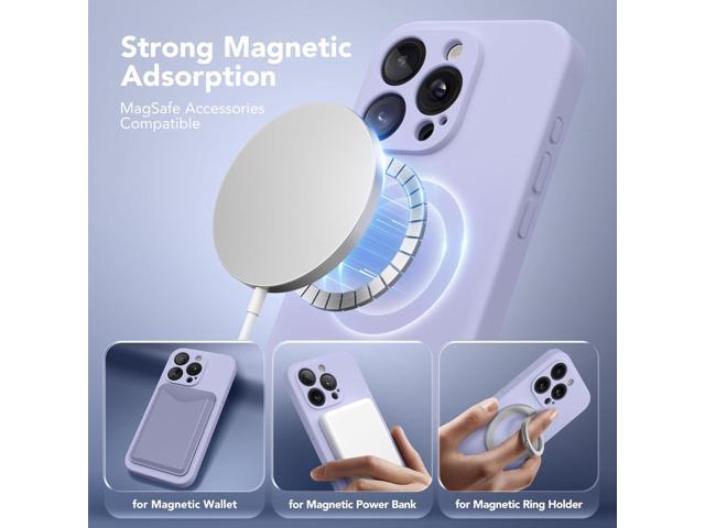 Magnetic for iPhone 13 Pro Case, Compatible with MagSafe, [Full Camera Protection][2 Screen Protectors] Silicone Shockproof Protective Phone Case...