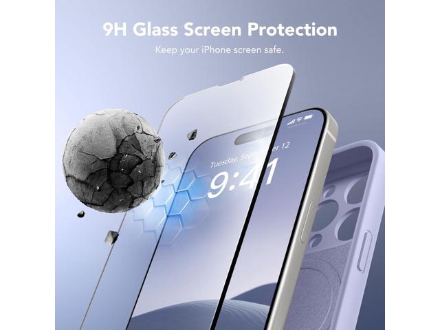 Magnetic for iPhone 13 Pro Case, Compatible with MagSafe, [Full Camera Protection][2 Screen Protectors] Silicone Shockproof Protective Phone Case...