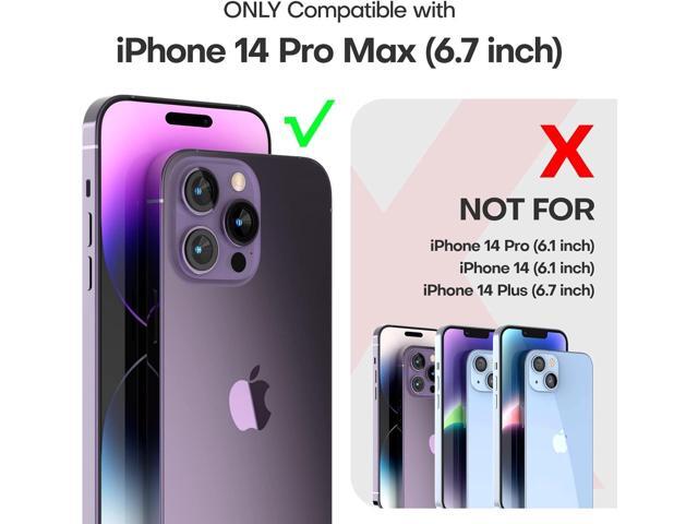 TAURI 3 in 1 for iPhone 14 Pro Max Case Clear, [Not Yellowing] with 2X Screen Protectors, [Military Grade Drop Protection] Shockproof Case for 14...