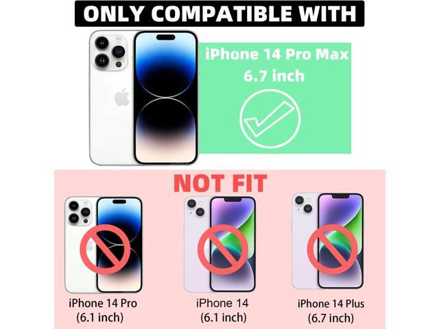 for iPhone 14 Pro Max Case Magnetic,for Women Girls Soft Cute Wave Frame Curly Shape Love Heart Luxury Plating Phone Case Compatible with MagSafe...