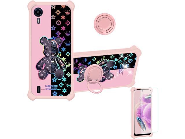 jioeuinly Cricket Debut S2 Case Compatible with AT & T Calypso 4 Phone Case U380AC U380AA Cover [with Tempered Glass Screen Protector][Ring...