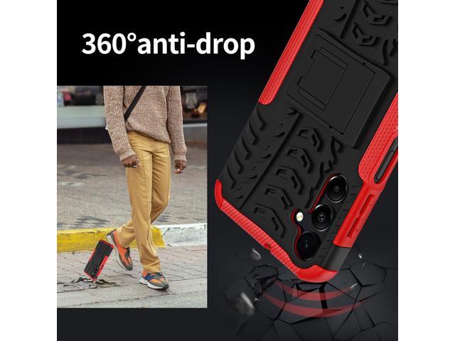 for Samsung Galaxy A15 5G Case with 2 Pack Screen Protector,Military Grade Shockproof, Heavy Duty Robust Bumper Cover with Kickstand for Galaxy A15...