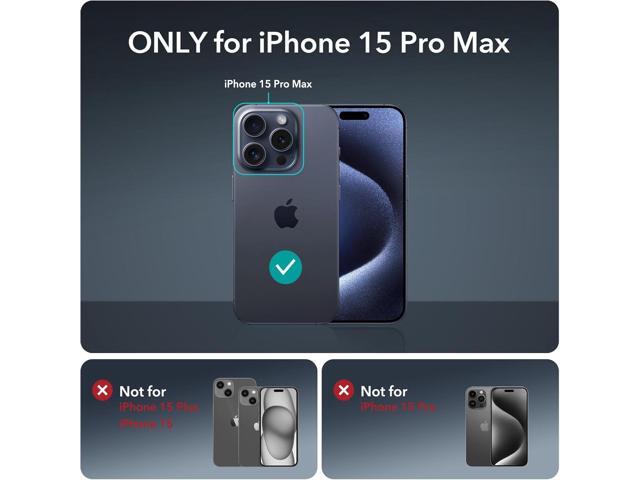 for iPhone 15 Pro Max Case Set, 1 Set Individual Lens Protectors, Compatible with MagSafe Phone Case, Full-Coverage Military-Grade Protection,...