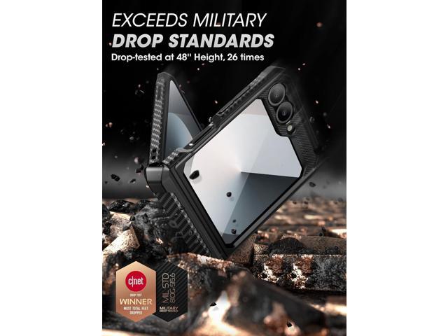 for Samsung Galaxy Z Flip 6 Case with Stand & Belt-Clip (Unicorn Beetle Pro), [Hinge Protection] [Front Screen Protector] Full Body Rugged...