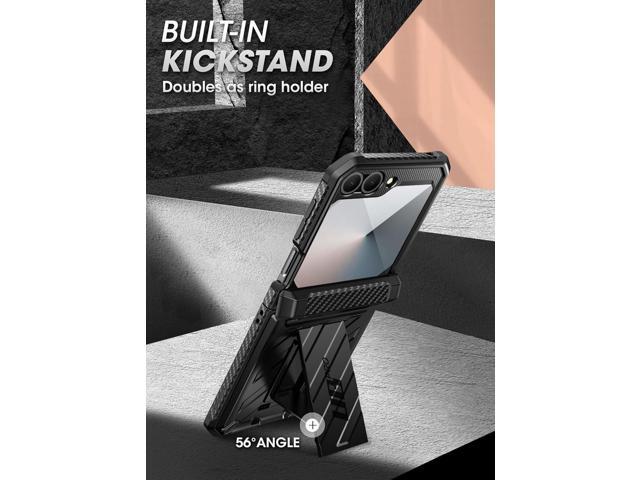 for Samsung Galaxy Z Flip 6 Case with Stand & Belt-Clip (Unicorn Beetle Pro), [Hinge Protection] [Front Screen Protector] Full Body Rugged...