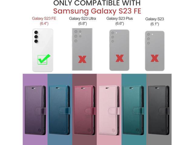 for Samsung Galaxy S23 FE Wallet Case with RFID Blocking Credit Card Holder, PU Leather Folio Flip Kickstand Protective Shockproof Cover Women Men...