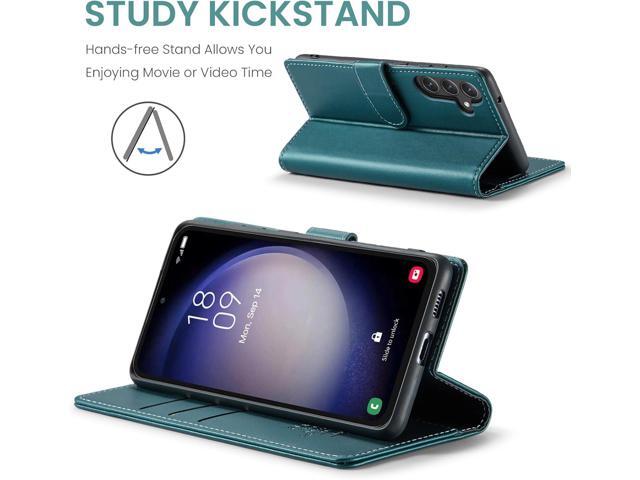 for Samsung Galaxy S23 FE Wallet Case with RFID Blocking Credit Card Holder, PU Leather Folio Flip Kickstand Protective Shockproof Cover Women Men...