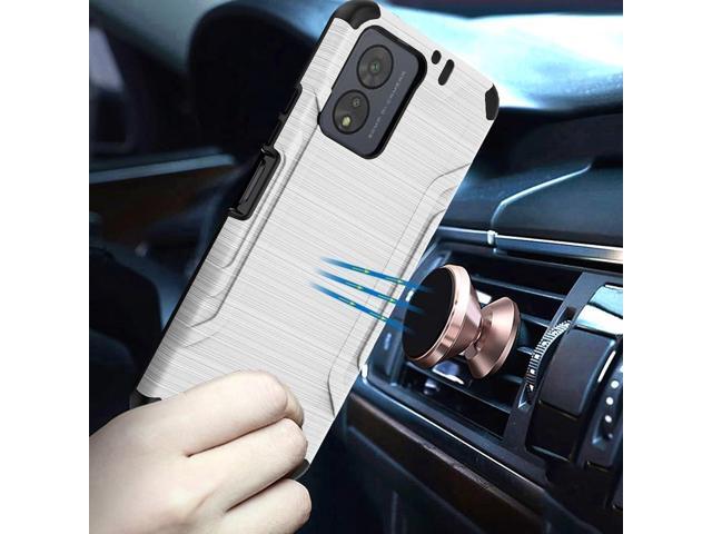 TJS Compatible for Boost Celero5G SC 2024 Case (SC Version Only), with Tempered Glass Screen Protector Magnetic Support Hybrid Shockproof Metallic...