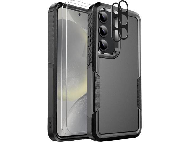 Ezanmull for Samsung Galaxy S24 Case, [15 FT Military Grade Drop Protection] [Glass Screen Protector + Camera Lens Protector] Non-Slip Shockproof...