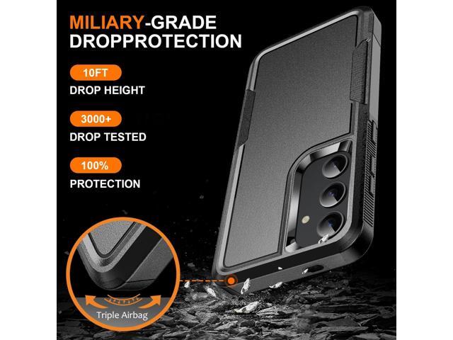 Ezanmull for Samsung Galaxy S24 Case, [15 FT Military Grade Drop Protection] [Glass Screen Protector + Camera Lens Protector] Non-Slip Shockproof...