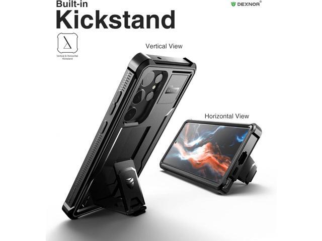 Dexnor for Samsung Galaxy S23 Ultra Case, Double Front Frame & Stand, Shock Absorber Technology Drop Protection, Robust Mobile Phone Case,...