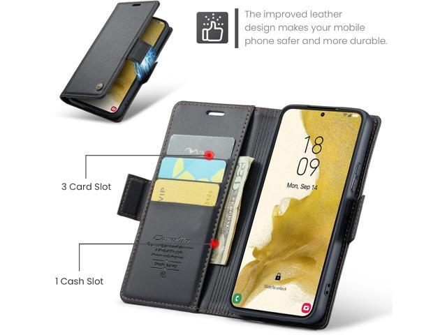 QLTYPRI Wallet Case for Samsung Galaxy S22, Premium PU Leather Magnetic Flip Folio Case with [RFID Blocking] Credit Card Slots Kickstand Shockproof...