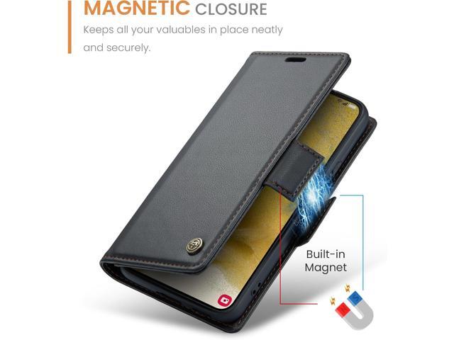 QLTYPRI Wallet Case for Samsung Galaxy S22, Premium PU Leather Magnetic Flip Folio Case with [RFID Blocking] Credit Card Slots Kickstand Shockproof...