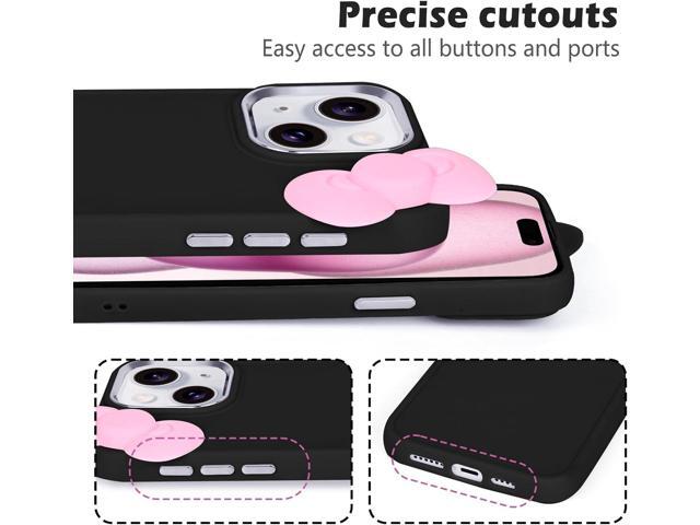 Compatible with iPhone 11 Case, Cute 3D Bowknot Design Soft Silicone Shockproof Cover for iPhone 11 6.1' 2019 Black