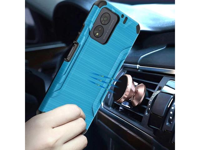 TJS Compatible for Boost Celero5G SC 2024 Case (SC Version Only), with Tempered Glass Screen Protector Magnetic Support Hybrid Shockproof Metallic...