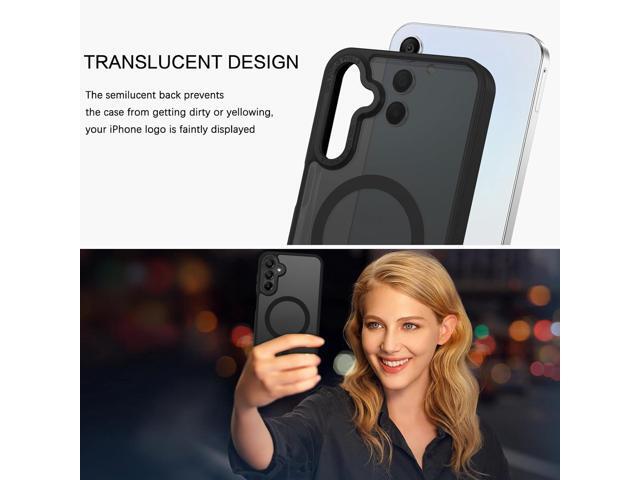Magnetic for Galaxy A15 5G Phone Case, Samsung Galaxy A15 5G Case,[Compatible with MagSafe] Translucent Matte Slim Shockproof Women Men Protective...