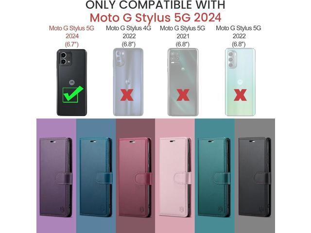 for Moto G Stylus 5G 2024 Wallet Case with RFID Blocking Credit Card Holder,PU Leather Flip Kickstand Shockproof Cover Women Men for Motorola Moto...