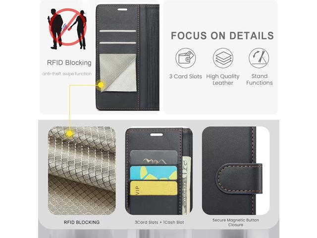 for Moto G Stylus 5G 2024 Wallet Case with RFID Blocking Credit Card Holder,PU Leather Flip Kickstand Shockproof Cover Women Men for Motorola Moto...