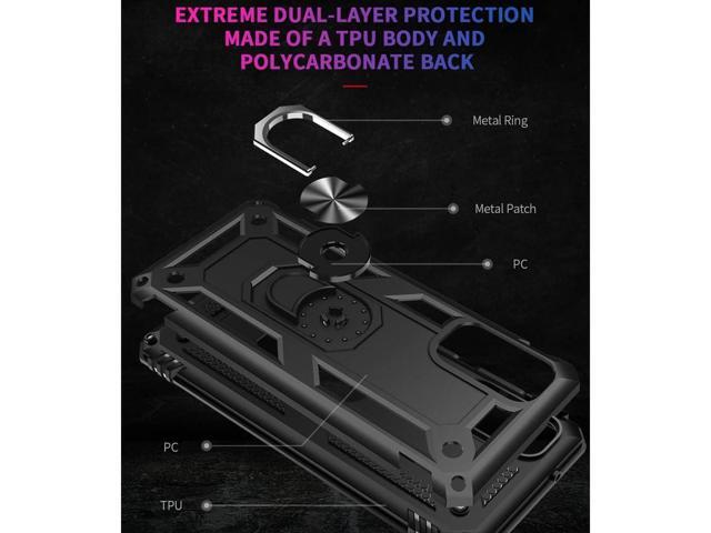 for Samsung Galaxy S20 FE Case, Samsung S20 FE Case with HD Screen Protector, [Military Grade 16ft. Drop Tested] Ring Shockproof Protective Phone...