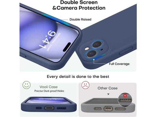 Compatible with iPhone 15 Case, Upgrade Defender Liquid Silicone, [Enhanced Camera Protection] [Soft Anti-Scratch Microfiber Lining] Shockproof...