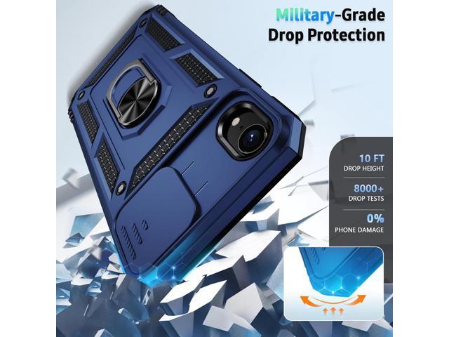 Weycolor for iPhone XR Case with Camera Lens Cover, HD Screen Protector, 10 FT Military Grade Drop Protection, Magnetic Ring Holder Kickstand...