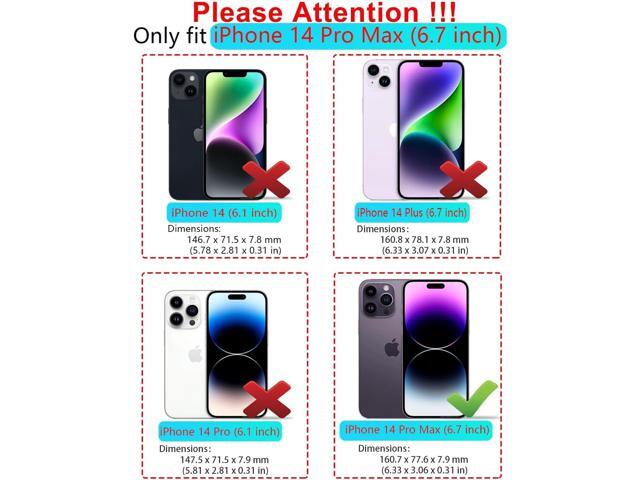 SunStory Compatible with iPhone 14 Pro Max Case with HD Screen Protector & Slide Camera Cover & Rotated Ring Kickstand, [Military-Grade] Phone Case...