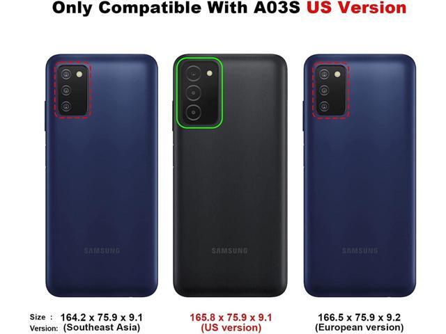 for Samsung Galaxy A03s Phone Case: Shockproof Silicone Slim Covers Hybrid Pretty Protective Cell Cases - Durable TPU Dual Layer Drop-Proof Girl,...