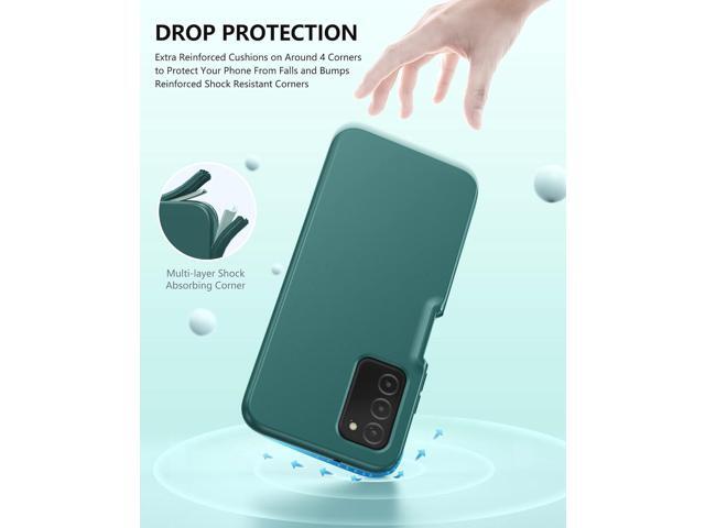 for Samsung Galaxy A03s Phone Case: Shockproof Silicone Slim Covers Hybrid Pretty Protective Cell Cases - Durable TPU Dual Layer Drop-Proof Girl,...