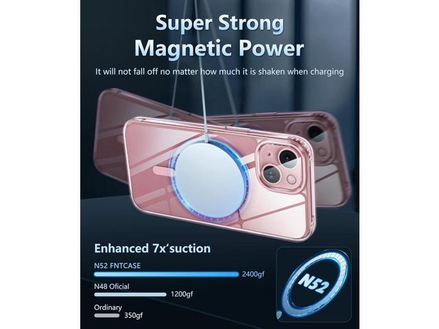 for iPhone 15 Case: Support Magnetic Charging Military Grade Drop Protection Anti Yellowing Cell Phone Cover - Rugged Sturdy Shockproof Protective...