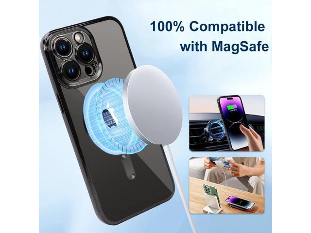 ZIYE Magnetic Case for iPhone 15 Pro Max Case [Compatible with MagSafe] Full Camera Protection Clear Plating Luxury Cover for Women Men Soft TPU...