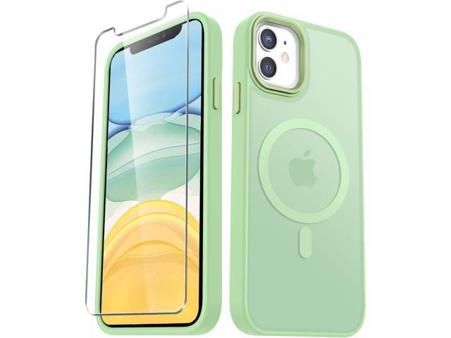 for iPhone 11 Case, Matte Magnetic Phone Case with 1 Screen Protector, Compatible with Magsafe, Translucent Frosted Slim Shockproof Protective...