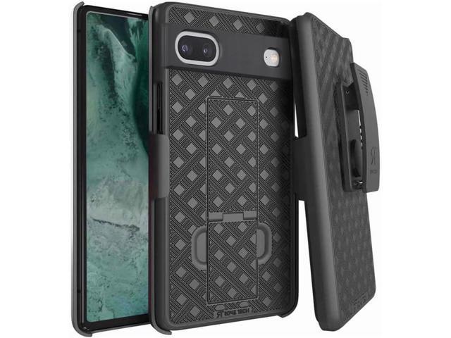Designed for Google Pixel 8 Case with Belt Clip Holster - Kickstand Cover Phone Case - Black
