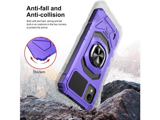 for Nokia C110 Phone Case with Tempered Glass Screen Protector,Military Grade Heavy Duty Shockproof Protective Cover,with Ring Kickstand Full-Body...