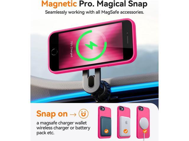 CANSHN Magnetic Case for iPhone SE 2022/iPhone SE 2020/iPhone 8, Built in Magnets Compatible with MagSafe, Translucent Matte Back Phone Cover for...