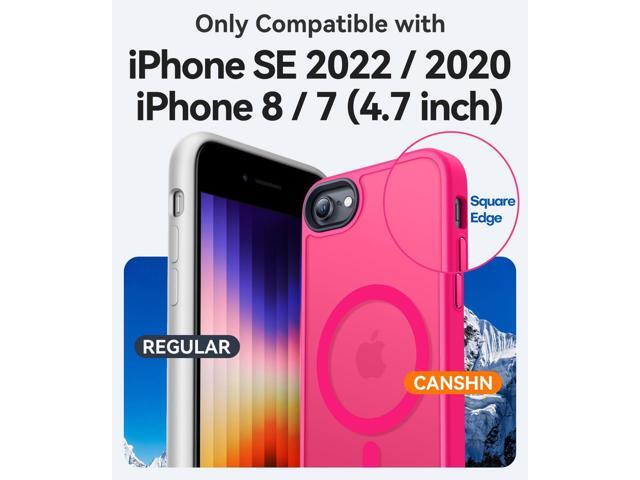 CANSHN Magnetic Case for iPhone SE 2022/iPhone SE 2020/iPhone 8, Built in Magnets Compatible with MagSafe, Translucent Matte Back Phone Cover for...