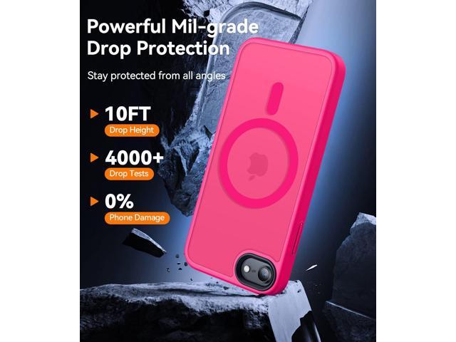 CANSHN Magnetic Case for iPhone SE 2022/iPhone SE 2020/iPhone 8, Built in Magnets Compatible with MagSafe, Translucent Matte Back Phone Cover for...