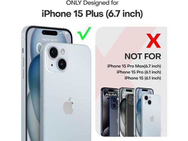 TAURI 3 in 1 for iPhone 15 Plus Case Clear, [Not Yellowing] with 2X Screen Protector, [Military Grade Drop Protection] Shockproof Case for 15 Plus...