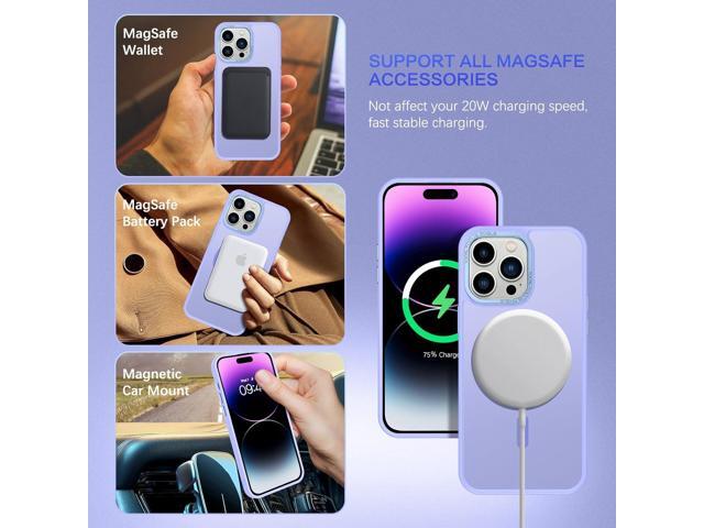 Magnetic for iPhone 14 Pro Case [Compatible with Magsafe] Translucent Matte 14 Pro Phone Case Slim Fit Shockproof Women Men Girls Boys Protective...