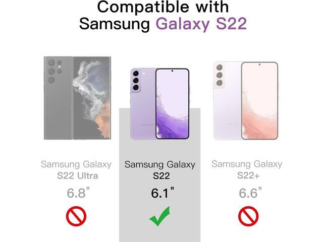Case for Samsung Galaxy S22 5G 6.1-Inch, Non-Yellowing Shockproof Bumper Protective Phone Cover, Anti-Scratch Hard PC Back (Purple)