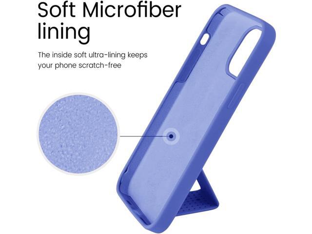 LAUDTEC Silicone iPhone 14 (6.1') case with Stand/Kickstand,Vertical and Horizontal Stand Hand Strap Metal Kickstand Shockproof Case for iPhone...