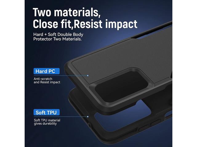 for Samsung Galaxy A03S Case, Galaxy A03S Case with Screen Protector [Military Grade Drop Tested] Heavy-Duty Tough Rugged Shockproof Protective...