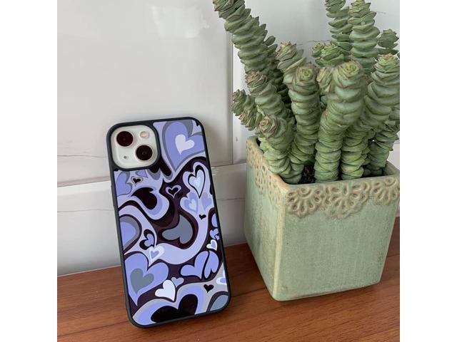 Cute Phone Cases Purple Love Heart Cute Phone Case Slim Soft Protective Phone Case Compatible with iPhone 11