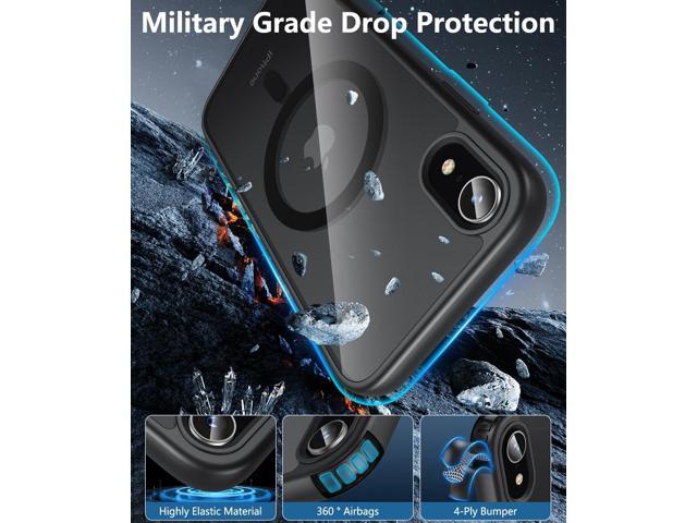 Hensinple for iPhone XR Case Magnetic, iPhone XR Phone Case with Screen Protector [Compatible with MagSafe][Non-Slip], Clear Hard Back Slim...